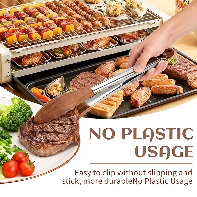 Walnut Wood Salad Spatulas – Versatile BBQ & Cooking Serving Tools
