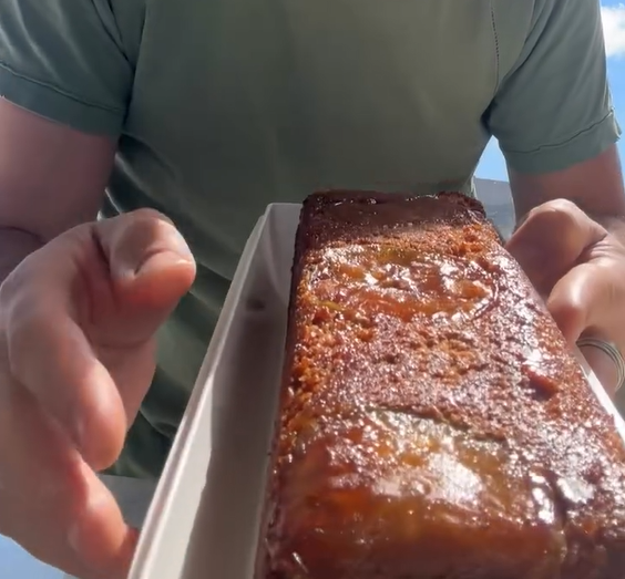 Allow to cool for 10 minutes, then dust generously with powdered sugar before serving.