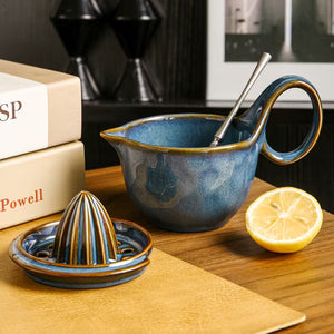 Ceramic Lemon Juicer – Vintage Style Manual Citrus Squeezer