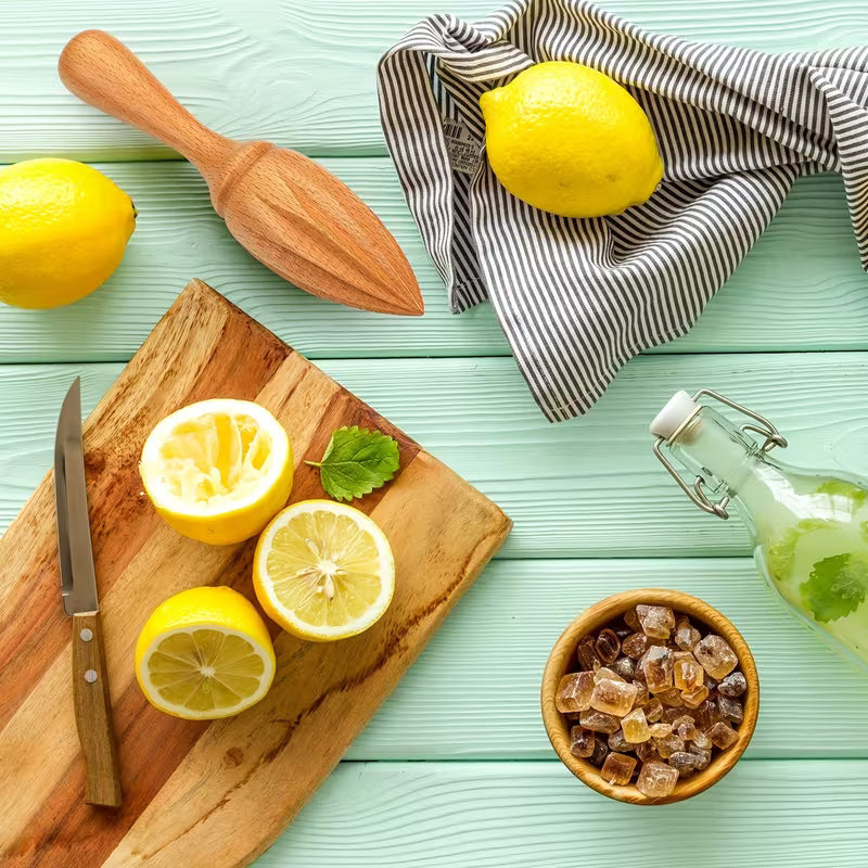1/2pcs Beech Wood Lemon Squeezer – Handheld Citrus Juicer