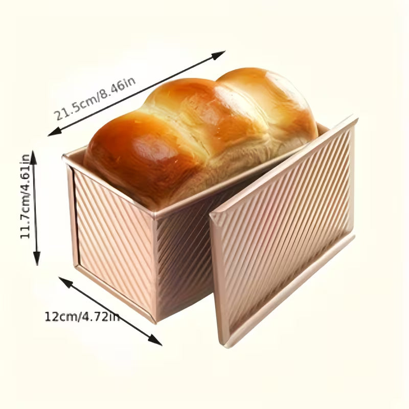 Non-Stick Carbon Steel Bread Pan with Lid – Toast Baking Pan