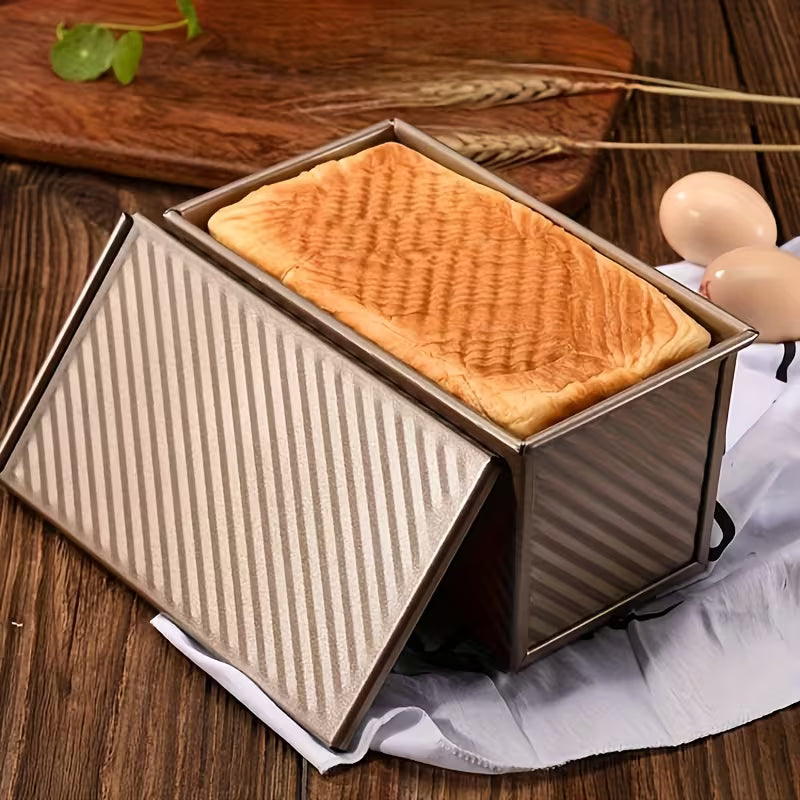 Non-Stick Carbon Steel Bread Pan with Lid – Toast Baking Pan