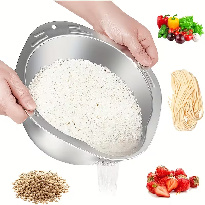 4-in-1 Rice & Vegetable Washing Bowl