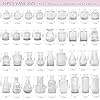 36PCS Vintage Clear Glass Bud Vases Bulk Set