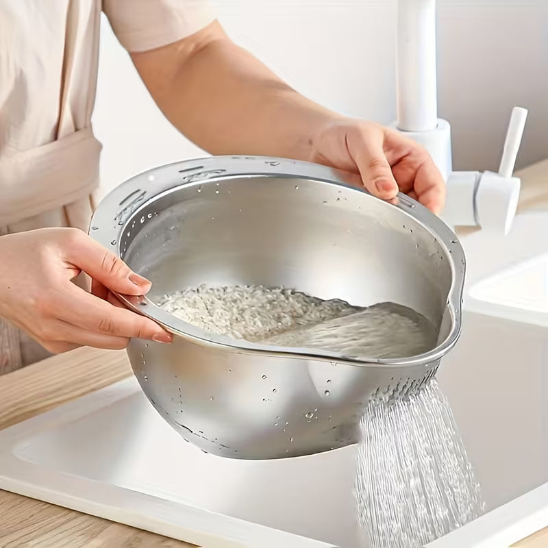 4-in-1 Rice & Vegetable Washing Bowl