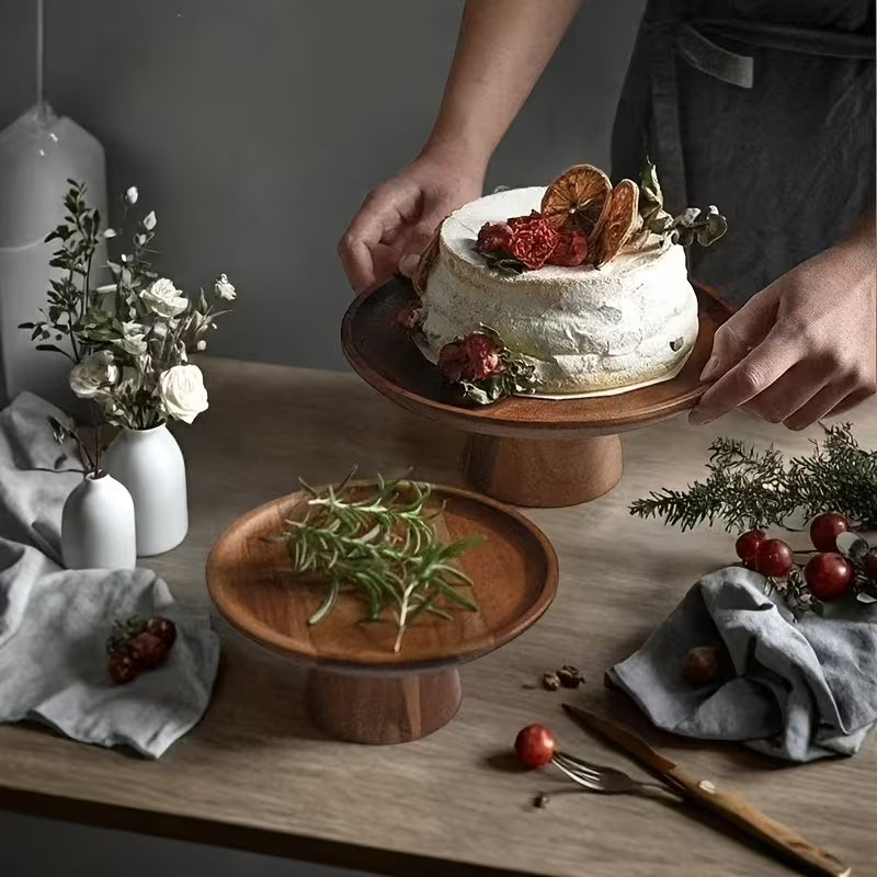 Acacia Wood Party Serving Tray – Dessert & Appetizer Platter