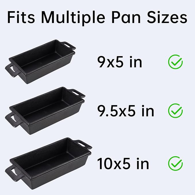 NiHome Silicone Bread Sling, Reusable Nonstick Loaf Pan Liner, Brown, Fits 9x5–10x5 Inch Pans