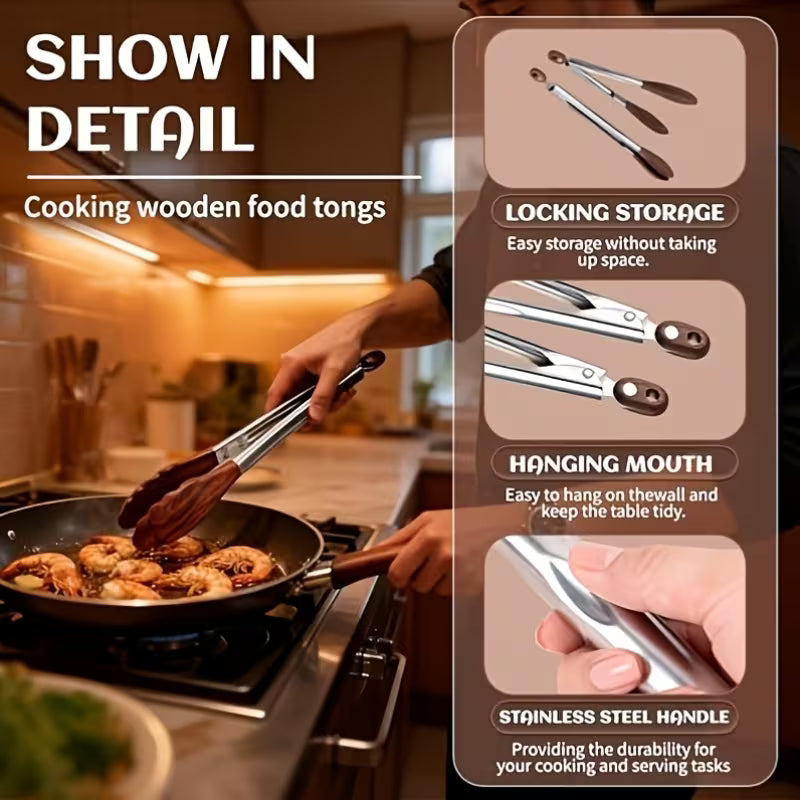 Walnut Wood Salad Spatulas – Versatile BBQ & Cooking Serving Tools