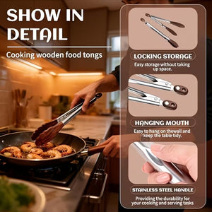 Walnut Wood Salad Spatulas – Versatile BBQ & Cooking Serving Tools