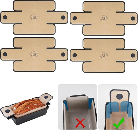 NiHome Silicone Bread Sling, Reusable Nonstick Loaf Pan Liner, Brown, Fits 9x5–10x5 Inch Pans
