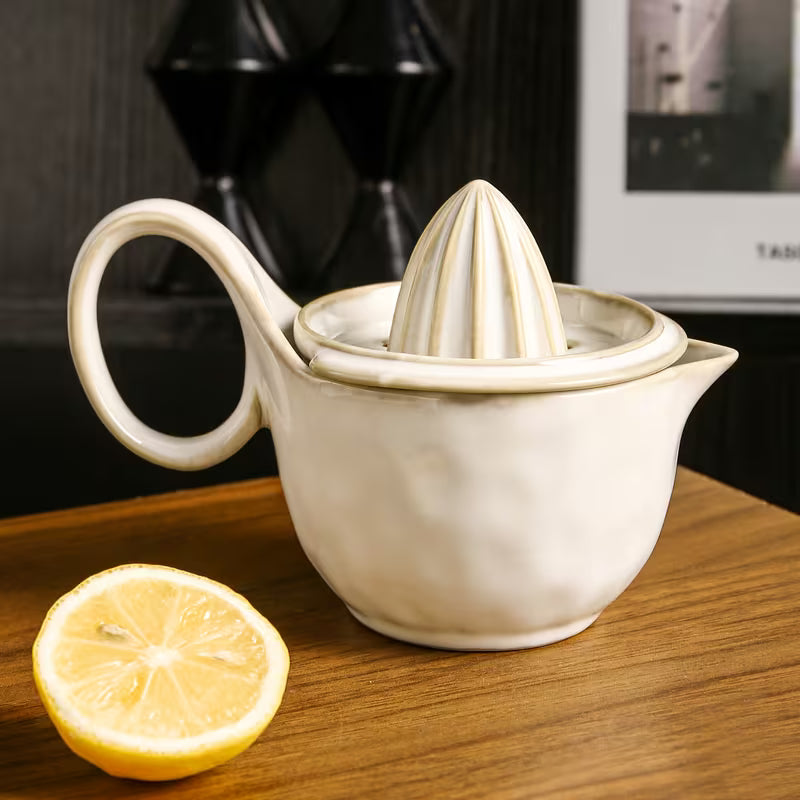 Ceramic Lemon Juicer – Vintage Style Manual Citrus Squeezer