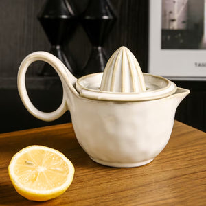 Ceramic Lemon Juicer – Vintage Style Manual Citrus Squeezer