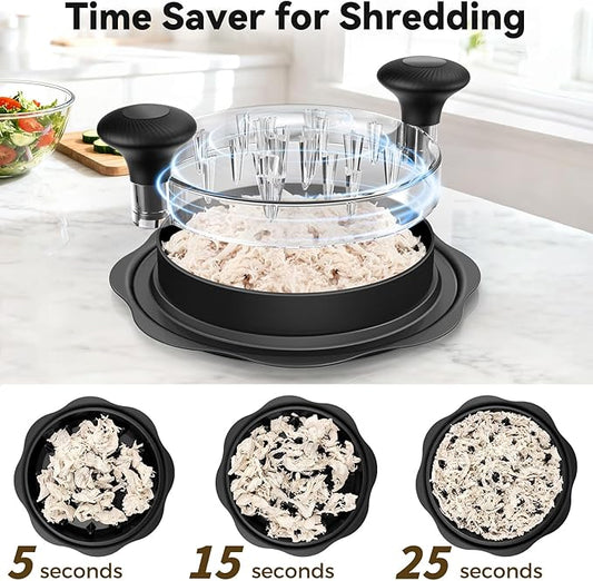 Ukeetap 10" Meat Shredder Tool | Chicken Breast Shredder, BPA-Free, Black