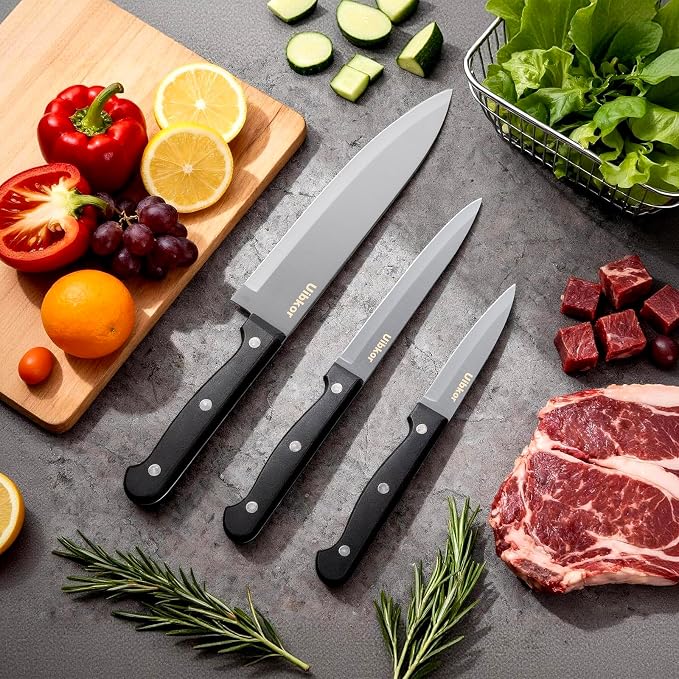 Kitchen Knife Set, 3PCS | 8" Chef Knife, 5" Utility Knife & 3.5" Paring Knife