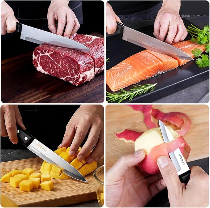 Kitchen Knife Set, 3PCS | 8" Chef Knife, 5" Utility Knife & 3.5" Paring Knife