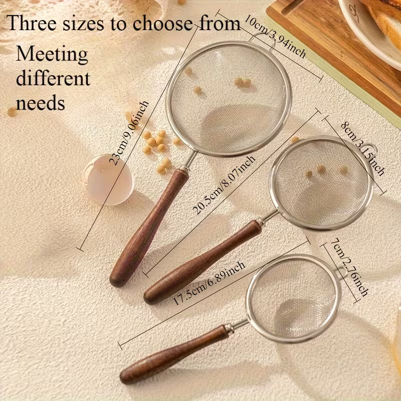 3pcs Stainless Steel Mesh Strainers