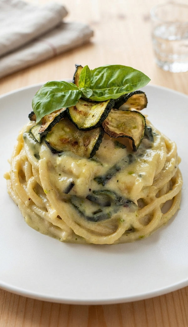 Zucchini and Pecorino Pasta with Garlic and Thyme