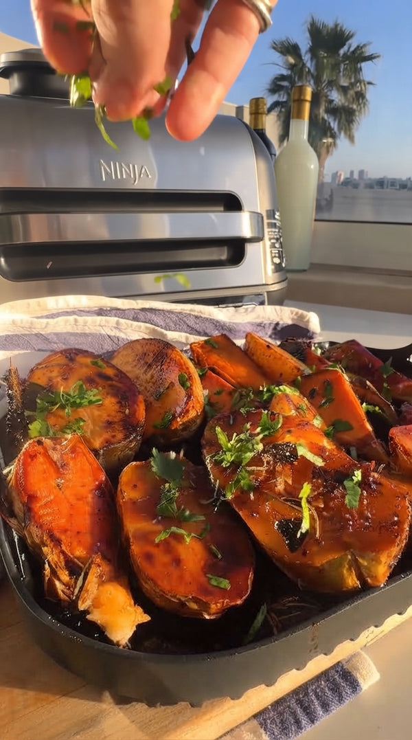 Crispy Roasted Potatoes and Sweet Potatoes