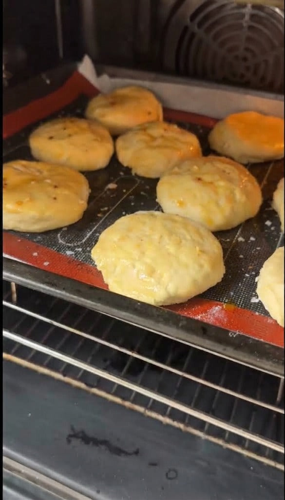 Bake for 18–20 minutes until golden brown on top and fully cooked through.