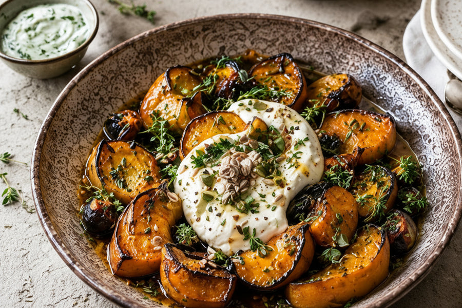 Roasted Winter Squash with Brown Butter Labneh