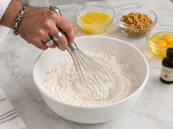 Once cooled slightly, gently pull the liner tabs to lift or slice the moist, flavorful loaf cake, ensuring a clean and professional presentation.