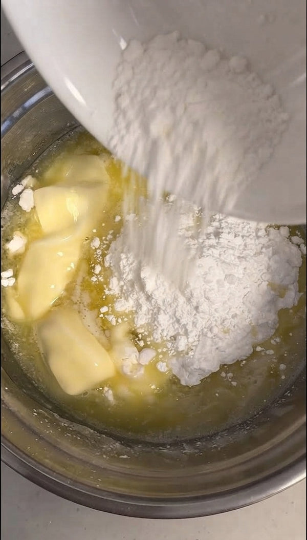Add the base dry ingredients or nut meal into your mixing bowl.