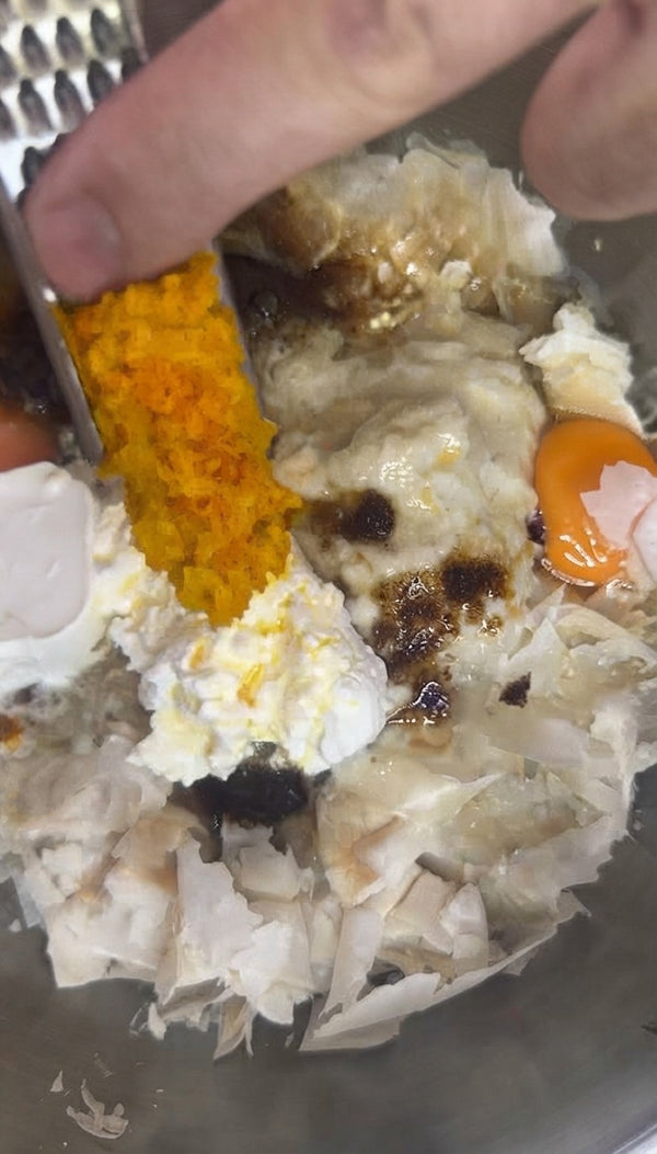 Grate fresh citrus zest (such as orange zest) directly into the mixture to add a bright, aromatic flavor profile.