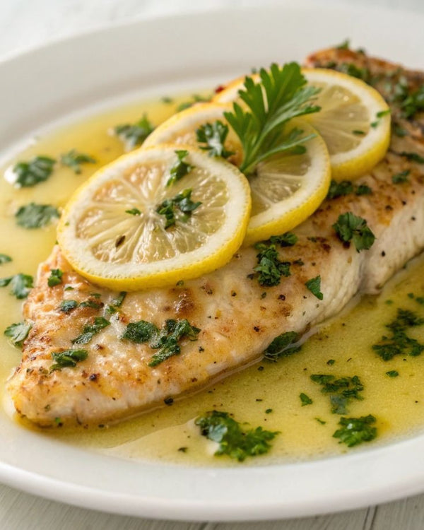 PAN SEARED FISH IN BEURRE BLANC SAUCE