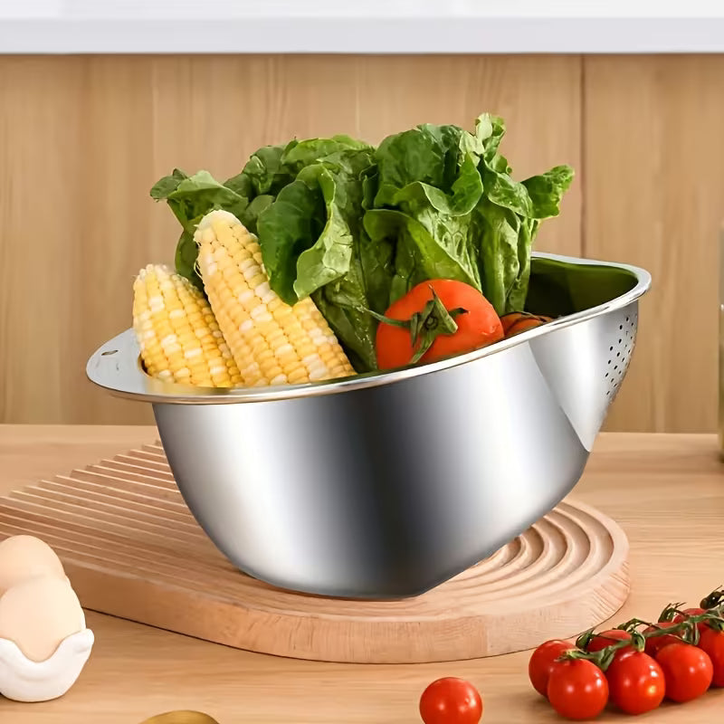 4-in-1 Rice & Vegetable Washing Bowl