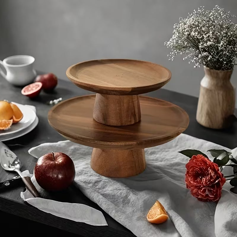 Acacia Wood Party Serving Tray – Dessert & Appetizer Platter