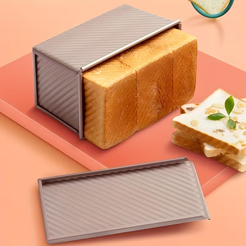 Non-Stick Carbon Steel Bread Pan with Lid – Toast Baking Pan