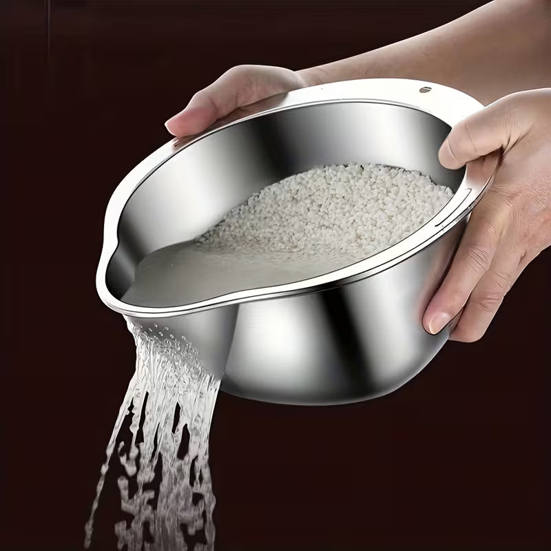 4-in-1 Rice & Vegetable Washing Bowl