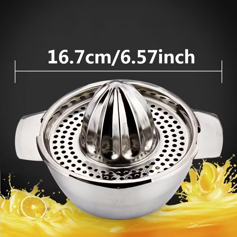 Stainless Steel Manual Citrus Juicer – 1300ml Fresh Juice Maker