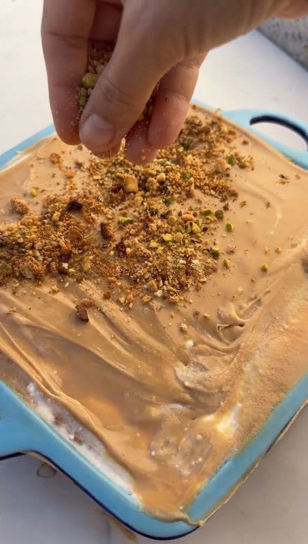 Top with reserved crushed biscuit crumbs, cover, and chill for at least 4 hours
before serving.