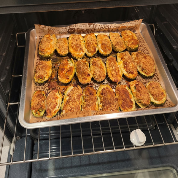 BAKED ZUCCHINI BOATS CHEESE AND ZAATAR