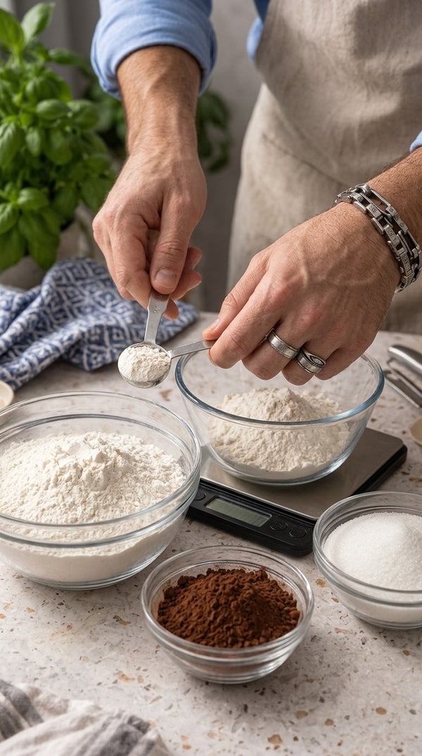 Sift in the self-rising flour and salt. Whisk gently until just combined into a smooth, lump-free batter. Do not overmix.