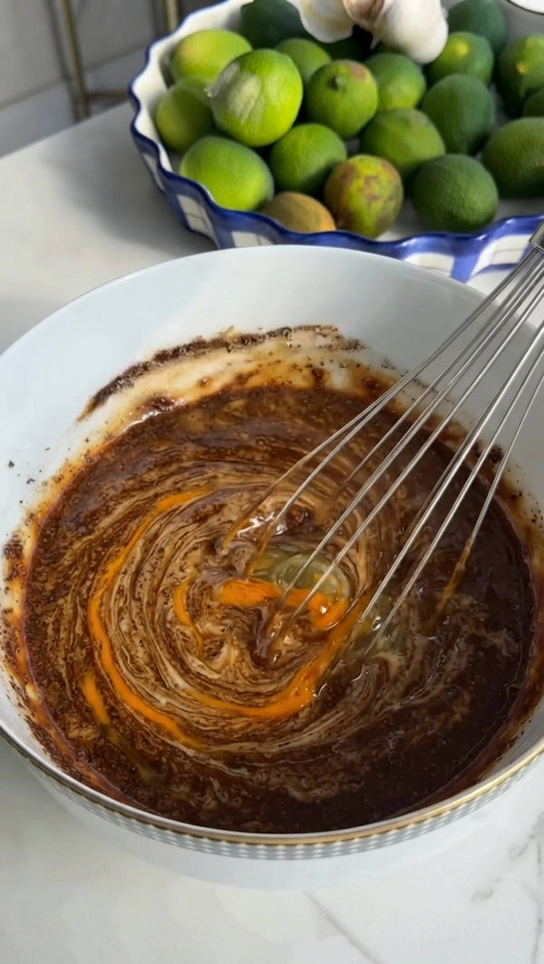 Pour the smooth batter into a greased and floured baking pan or bundt mold.