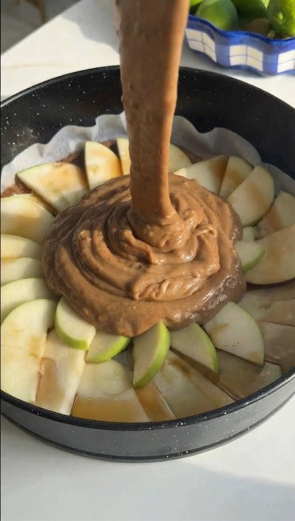 In a large mixing bowl, whisk together the eggs, honey, vegetable oil, brown sugar, and warm brewed tea/coffee using a hand whisk until completely smooth.
