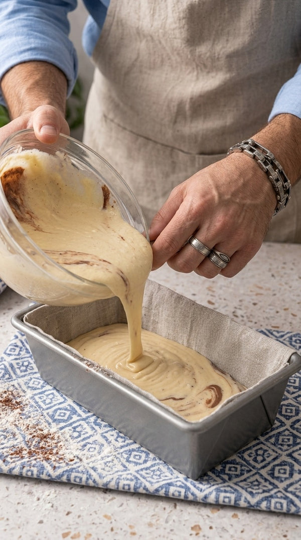 Preheat oven to 170°C (340°F) conventional mode. Grease two standard loaf pans (English cake tins) or line with baking paper.